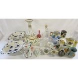 Selection of ceramics and glassware