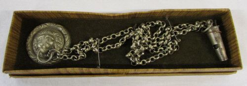 Regimental chain and whistle possibly Boer War