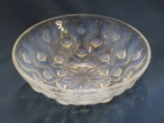Lalique 'Bulbes' pattern bowl signed R Lalique France D 20 cm
