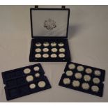 Good collection of approx 30 silver proof commemorative coins including Queen Elizabeth Queen