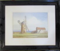 Watercolour 'Study of Berney Arms Mill Norfolk' by Kenneth Hobson 1922