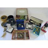 Assorted costume jewellery inc small amount of silver & watches
