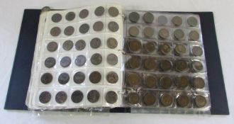 Album of mixed coins inc farthings, pennies, half pennies,
