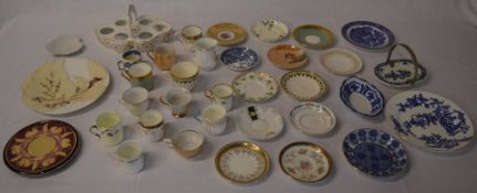 Various ceramics including single cup and saucers,