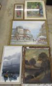 Selection of oil paintings etc