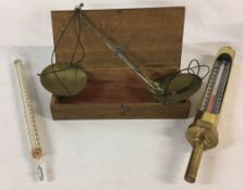 Boxed hand held balance scales,