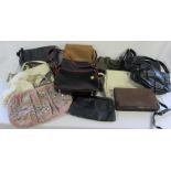 Assorted mainly leather ladies handbags inc Dice