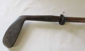 Early 1900's J B Halley 'cleek' driving iron golf club