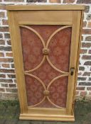 Pine glass fronted cupboard (missing shelves)