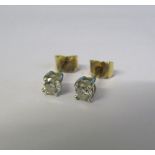 18ct gold diamond solitaire studs 0.