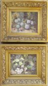 Pair of lithographs in gilt frames by Olive Clare 40 cm x 34 cm