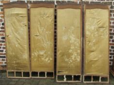 Chinese 4 panel silk screen (af)
