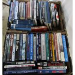 2 boxes of aviation and military books inc Fighter Pilots of the RAF 1939-1945, Bomber boys,