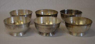 6 Cunard White Star silver plated dessert bowls of mixed manufacturers including Elkington Plate