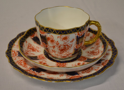 Royal Crown Derby matching teacup, saucer and side plate,