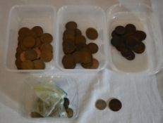 Quantity of coins including a 1793 Wainfleet half penny and a Queen Anne shilling