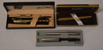 4 pens including a fountain pen with 14ct gold nib