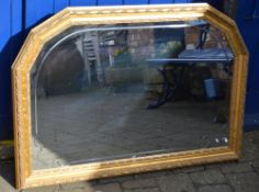 Large gilt framed over mantle mirror