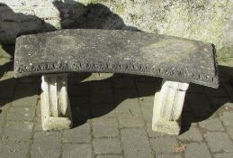 Composite stone garden bench L 102 cm