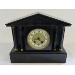 Victorian slate mantle clock L 33 cm