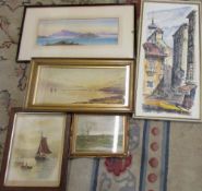 Assorted watercolours etc