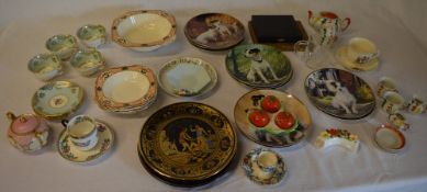 Various ceramics including collectors plates, silver plated cutlery,