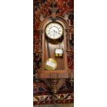 Vienna wall regulator wall clock in a mahogany case AF missing glass panels