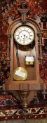 Vienna wall regulator wall clock in a mahogany case AF missing glass panels