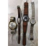 Gents silver case wristwatch with Swiss movement with 1917 import mark,