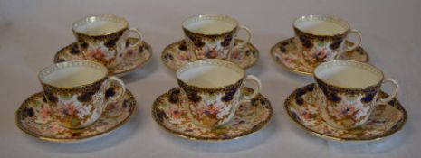 6 Royal Crown Derby Imari 3788 pattern cups and saucers,