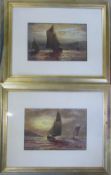 2 nautical watercolours by A E Beales dated 09 23 cm x 43 cm