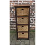 Wicker storage unit