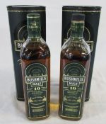 2 bottles of Bushmills 10 year single malt Irish whiskey