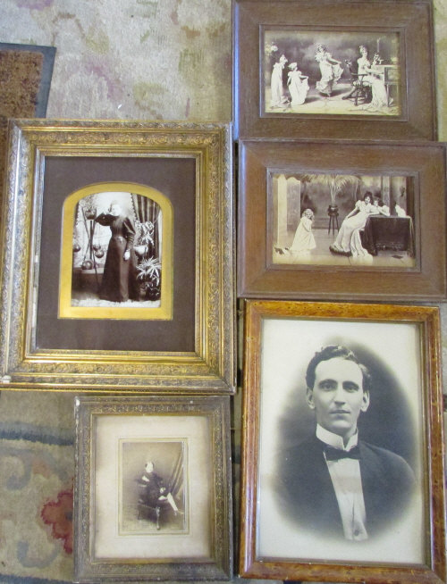 Selection of framed Victorian/Edwardian photographs