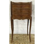 Small French bedside cabinet H74cm