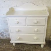 Victorian painted pine chest of drawers/washstand