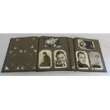 2 postcard albums relating to film stars inc Ruth Roland, Rudolph Valentino,