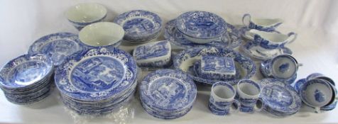 Quantity of Spode blue and white part dinner service