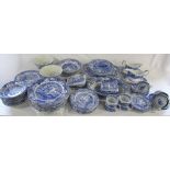 Quantity of Spode blue and white part dinner service