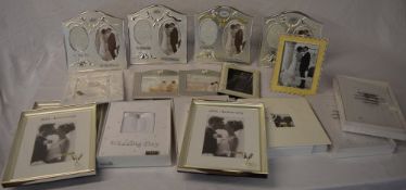 Ex shop stock, approx 17 unused wedding themed items including photo frames, photo albums,