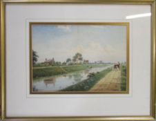 David N Robinson collection - watercolour by J T Burgess 'Hob Hole Drain' signed and dated 1909 47.