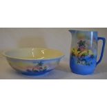 Large matching wash bowl and jug