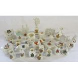 David N Robinson collection - selection of Lincolnshire related crested china (6 Goss)