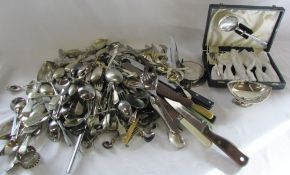 Assorted silver plate mainly cutlery