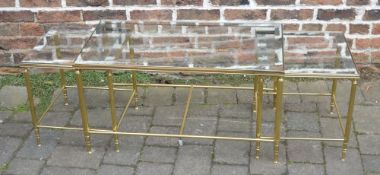 Glass and brass effect nest of tables