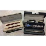 Fountain pen with Eversharp 14k nib, cased Parker fountain pen & propelling pencil,