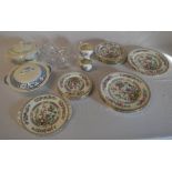 2 tureens, Indian Tree pattern plates,