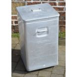 Large retro aluminium Grundy Bin storage container
