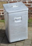 Large retro aluminium Grundy Bin storage container