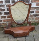 Edwardian shield back toilet mirror